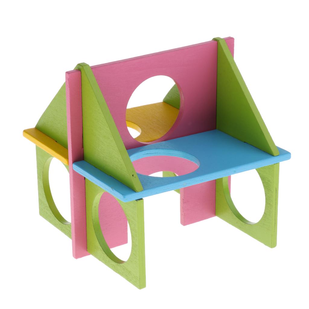 Hamster Supplies Gym Exercise Wood House Toy for Dwarf Hamster Mouse Rat
