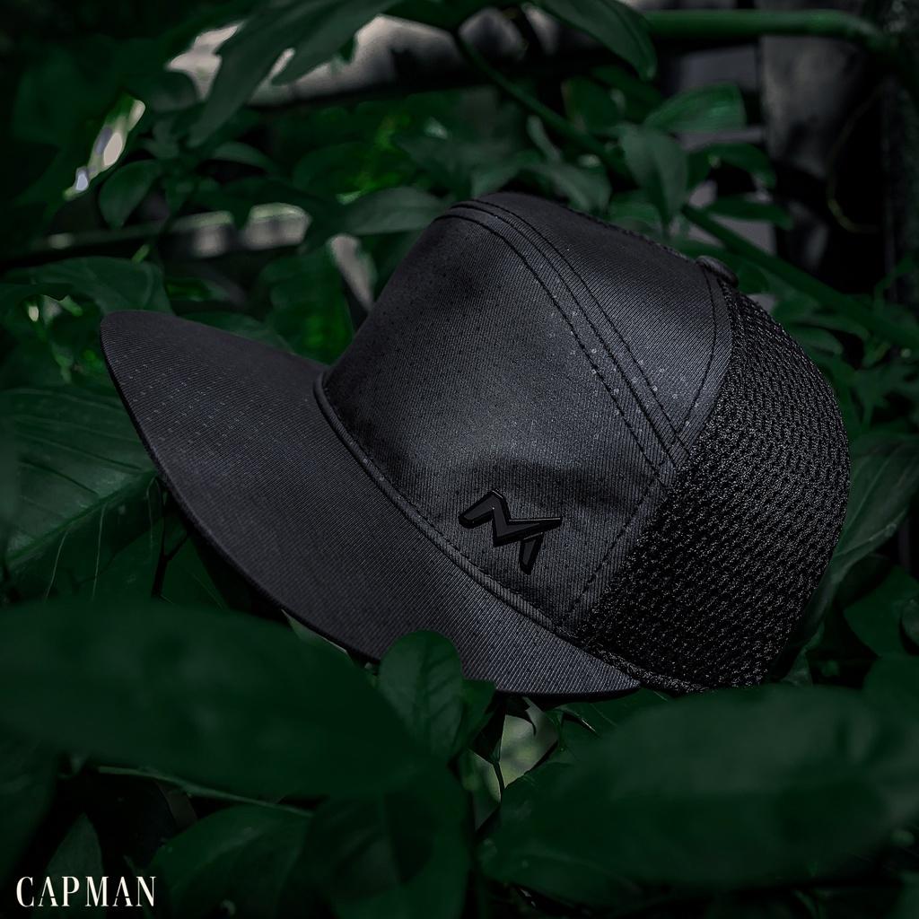 Mũ snapback CAPMAN phong cách hiphop CM44 họa tiết chấm bi màu đen