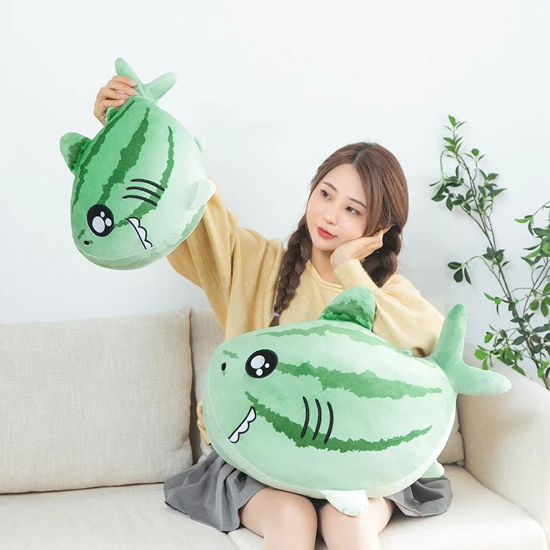 Thú nhồi bông cá mập dưa hấu cute - Size từ 40cm đến 85cm - Quà tặng gấu bông mềm mịn cute