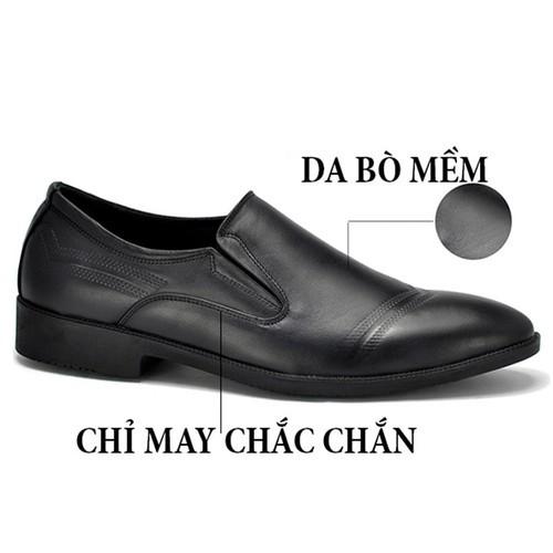 Giày tây nam hàn quốc chất liệu da bò cao cấp - giầy tây nam chất liệu da bò đế cao su