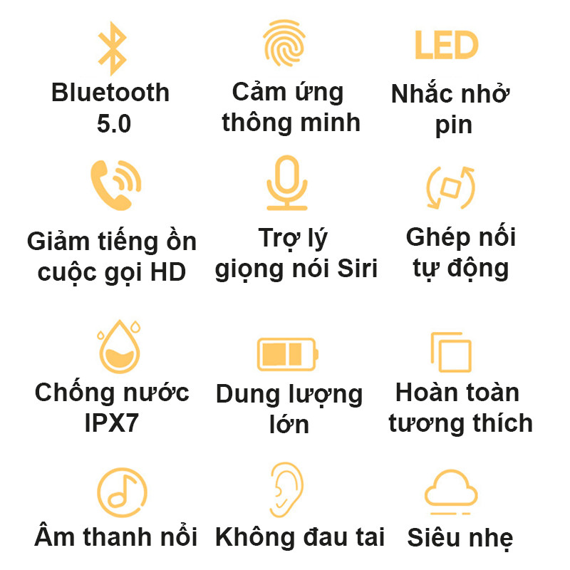 Tai nghe nhét tai bluetooth phiên bản quốc tế, âm thanh nổi HIFI, chống nước PKCB - Hàng chính hãng