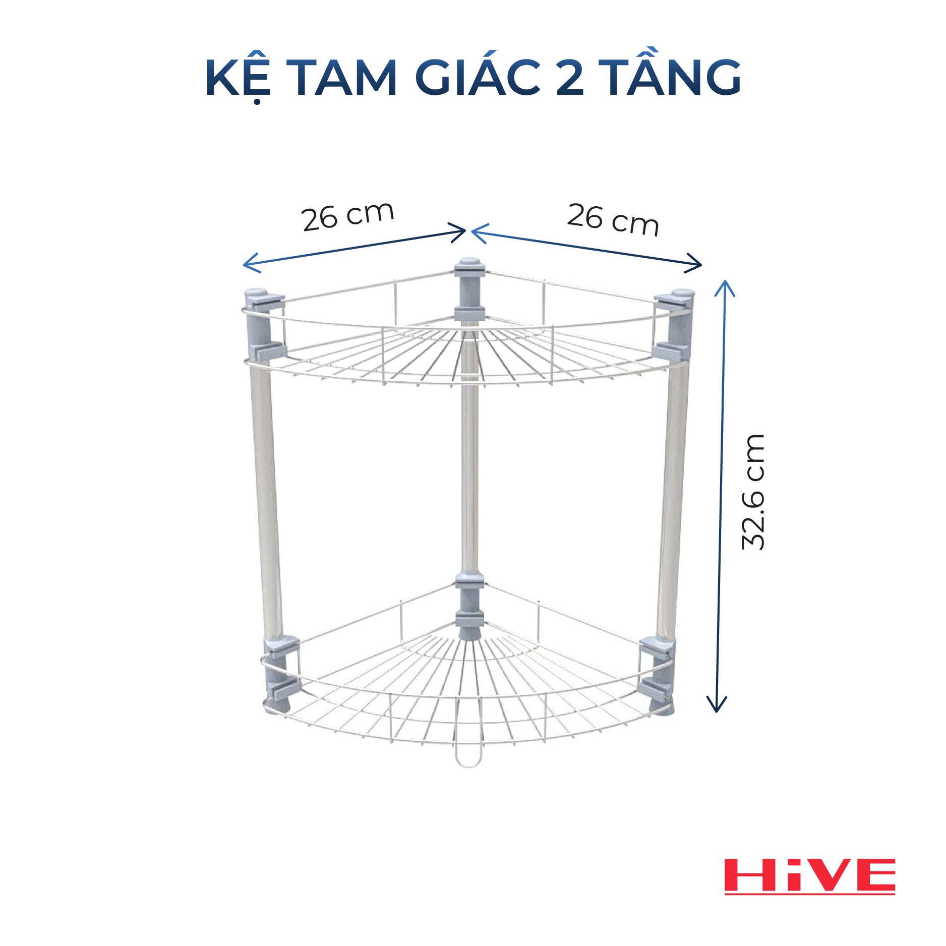 Kệ Tam Giác đa năng Inox 2/3/4 Tầng Cao Cấp