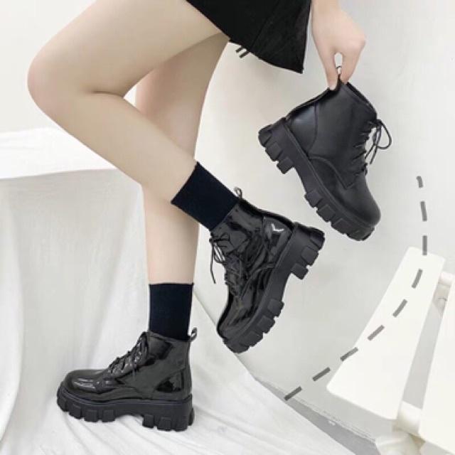 Boots ulzzang cổ lửng thời trang nữ mới