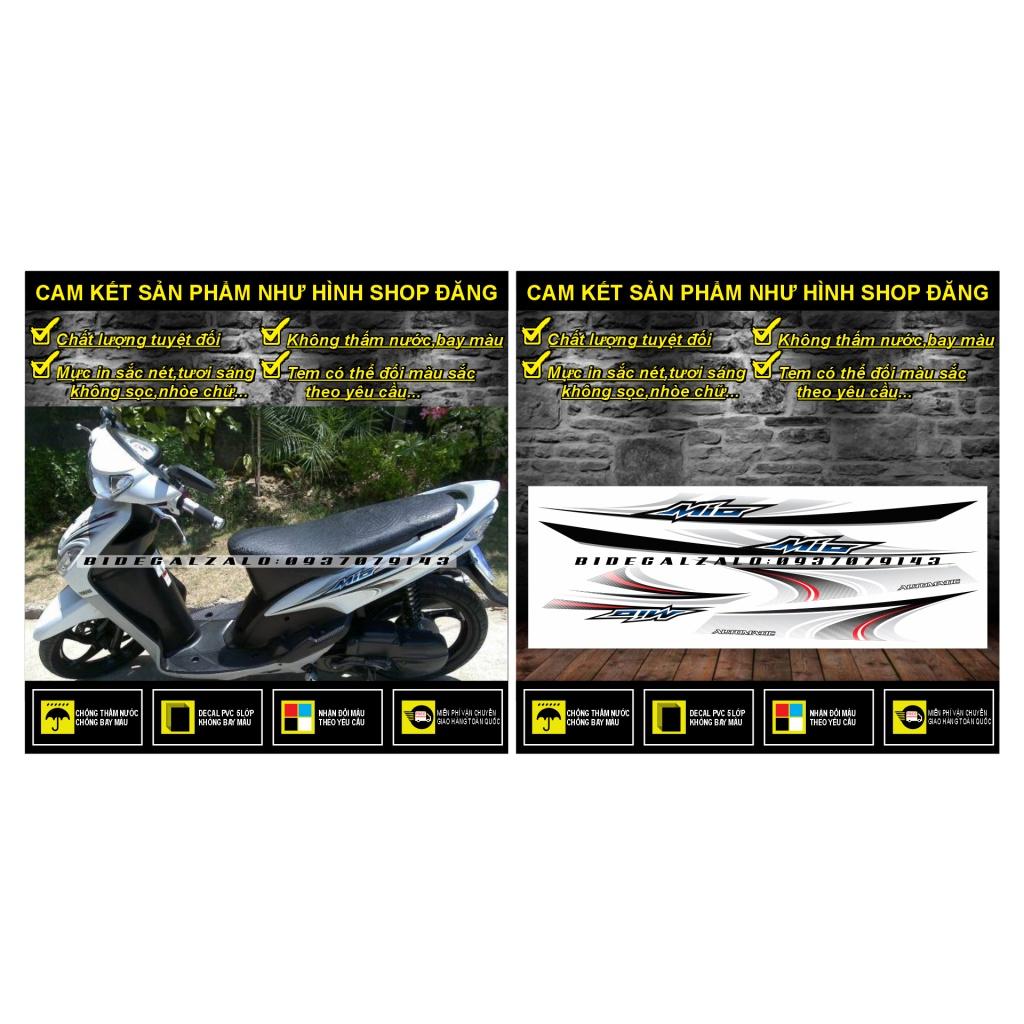 TEM RỜI MIO NHỎ ĐỜI ĐẦU MẪU THÁI DÁN XE TRẮNG - BI DECAL