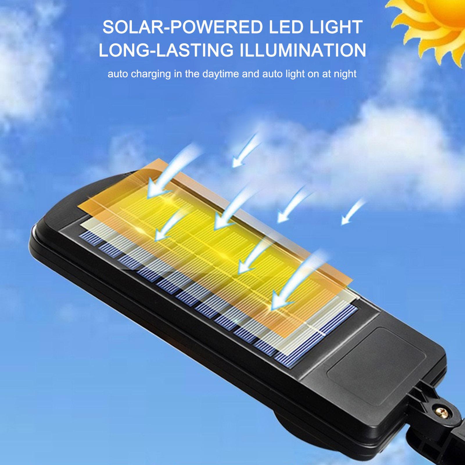 Hình ảnh Đèn LED cảm biến chuyển động chạy bằng năng lượng mặt trời với điều khiển từ xa 3 chế độ Không thấm nước Kích thước nhỏ