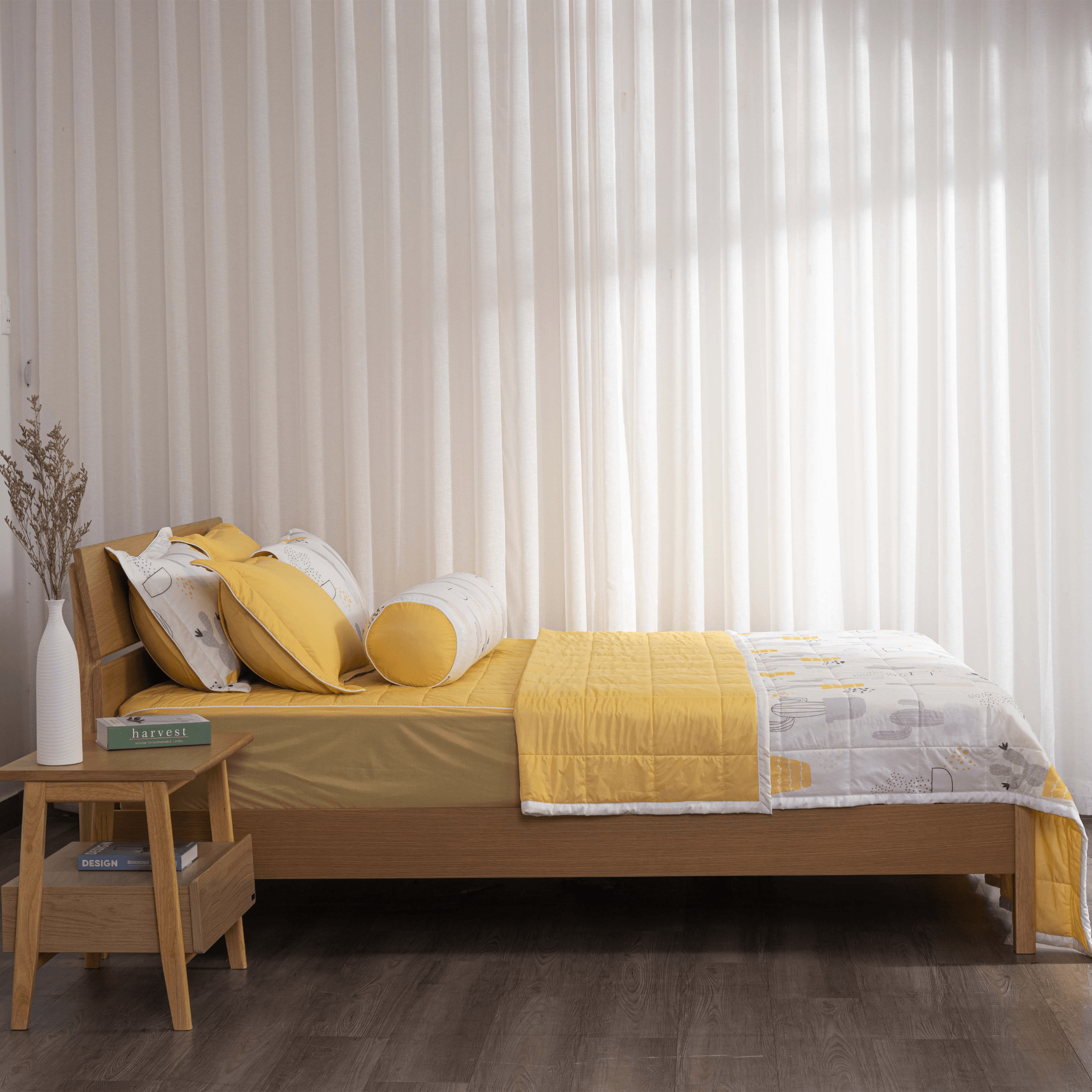 Ga chần bông K-Bedding by Everon chất vải Cool Flex (thun lạnh) mềm mát bộ 4 món, không bao gồm chăn KCSP (401&402)