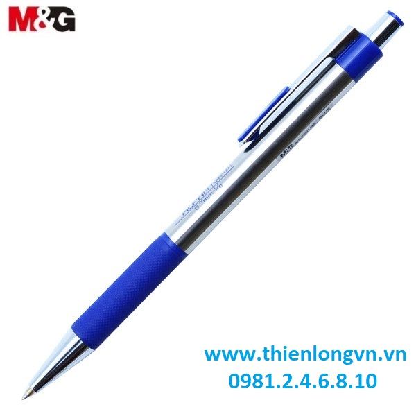 Bút bi 0.7mm inox M&G - ABP01771 màu xanh
