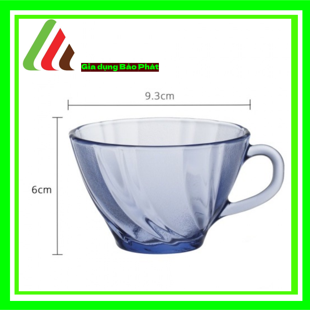Bộ 6 ly tách Thủy tinh cường lực cao cấp Pháp Duralex Beau Rigave màu 180ml