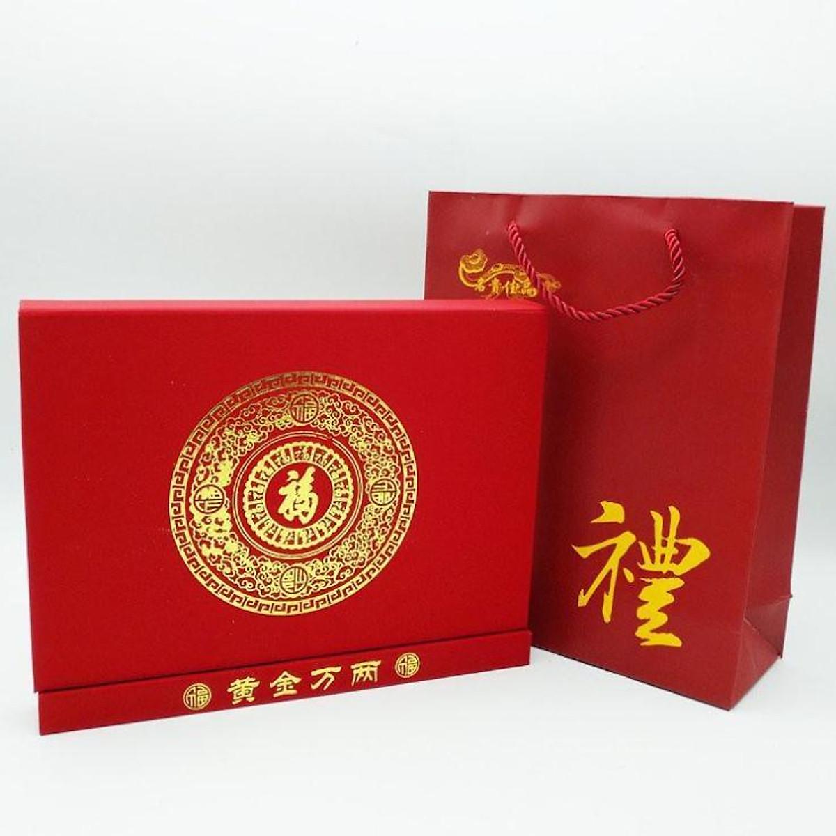 Hộp Quà Tết 10 Thỏi Vàng Phong Thủy - Quà Tặng Tết