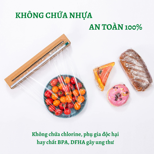 Màng bọc thực phẩm ANECO phân hủy sinh học hoàn toàn - Không nhựa 100% - Bảo vệ môi trường