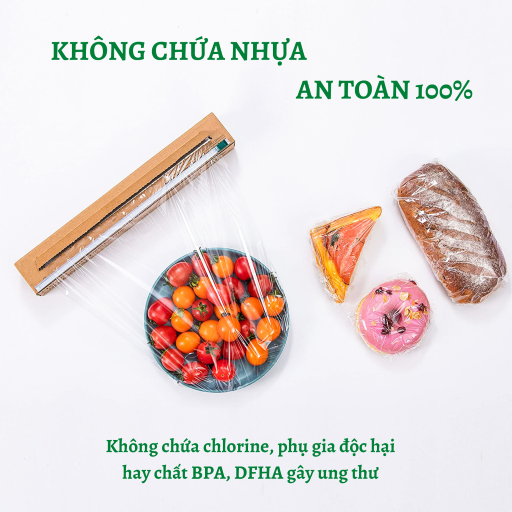 Màng bọc thực phẩm ANECO phân hủy sinh học hoàn toàn (Hộp nhỏ 30cmx30m) - Không nhựa 100% - Bảo vệ môi trường