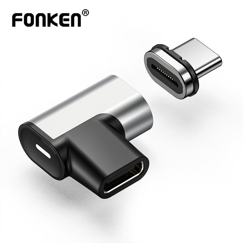 Đầu Chuyển Đổi Sạc FONKEN Sạc Nhanh  Type-C USB 3.1 Màu Đen Cho laptop táo