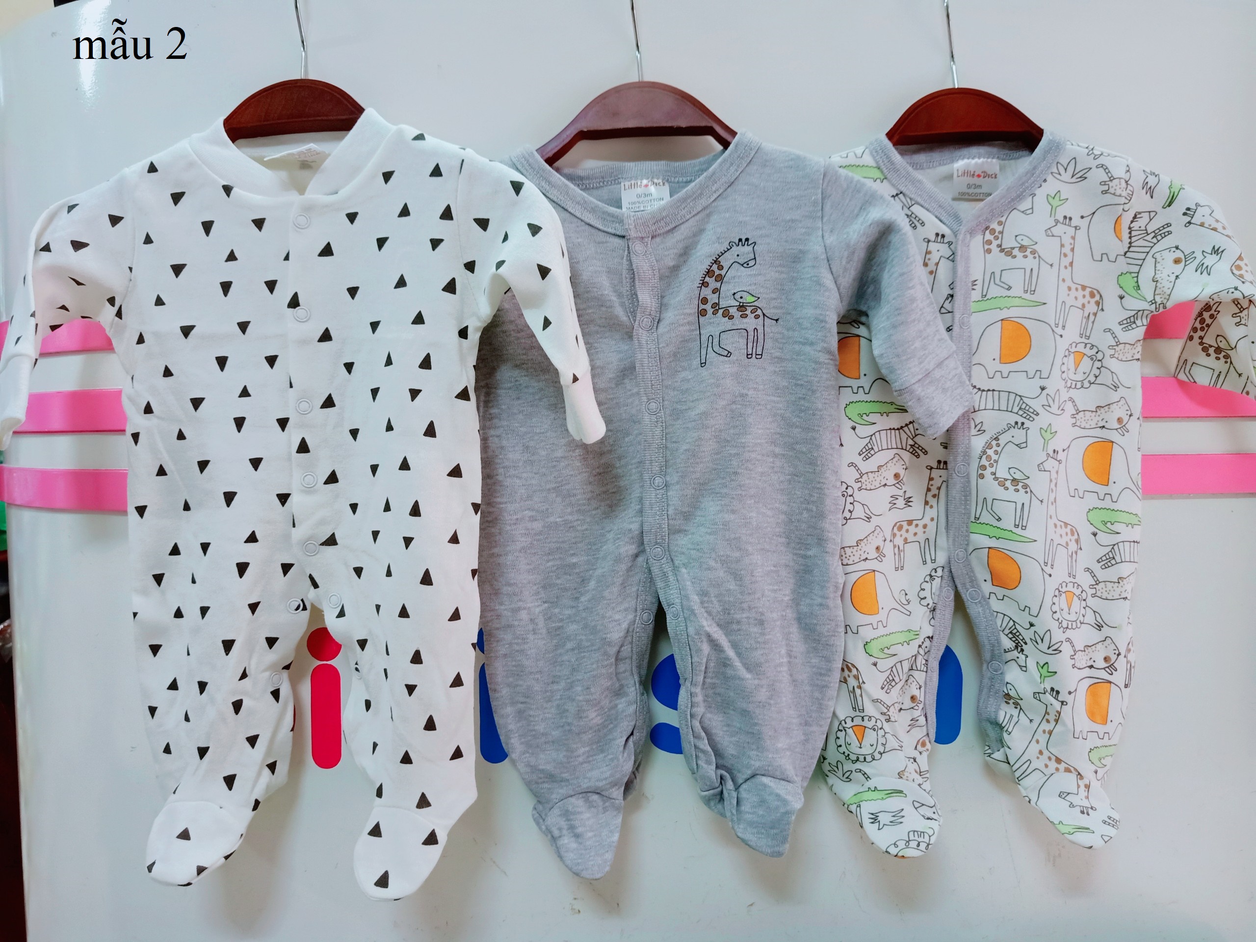 Set 3c body dài tay liền tất cho bé trai - mẫu ngẫu nhiên