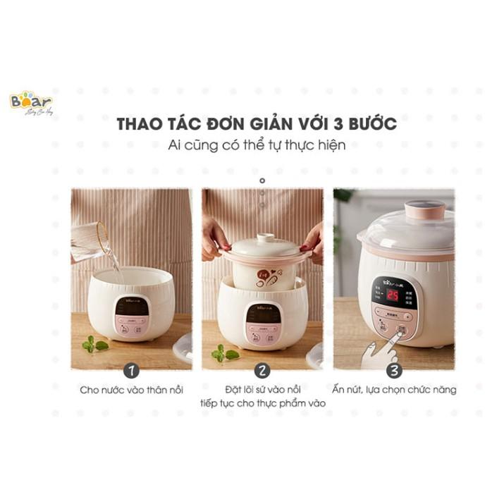 Nồi nấu chậm đa năng 0.8L kèm lồng hấp Model: DDZ -B08C1