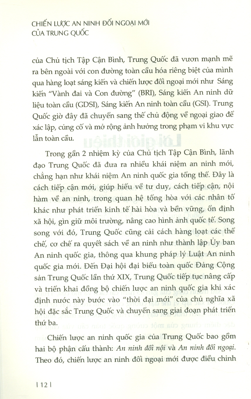 Chiến Lược An Ninh Đối Ngoại Mới Của Trung Quốc - Sự Lựa Chọn Cho Vị Trí Siêu Cường (Sách chuyên khảo)