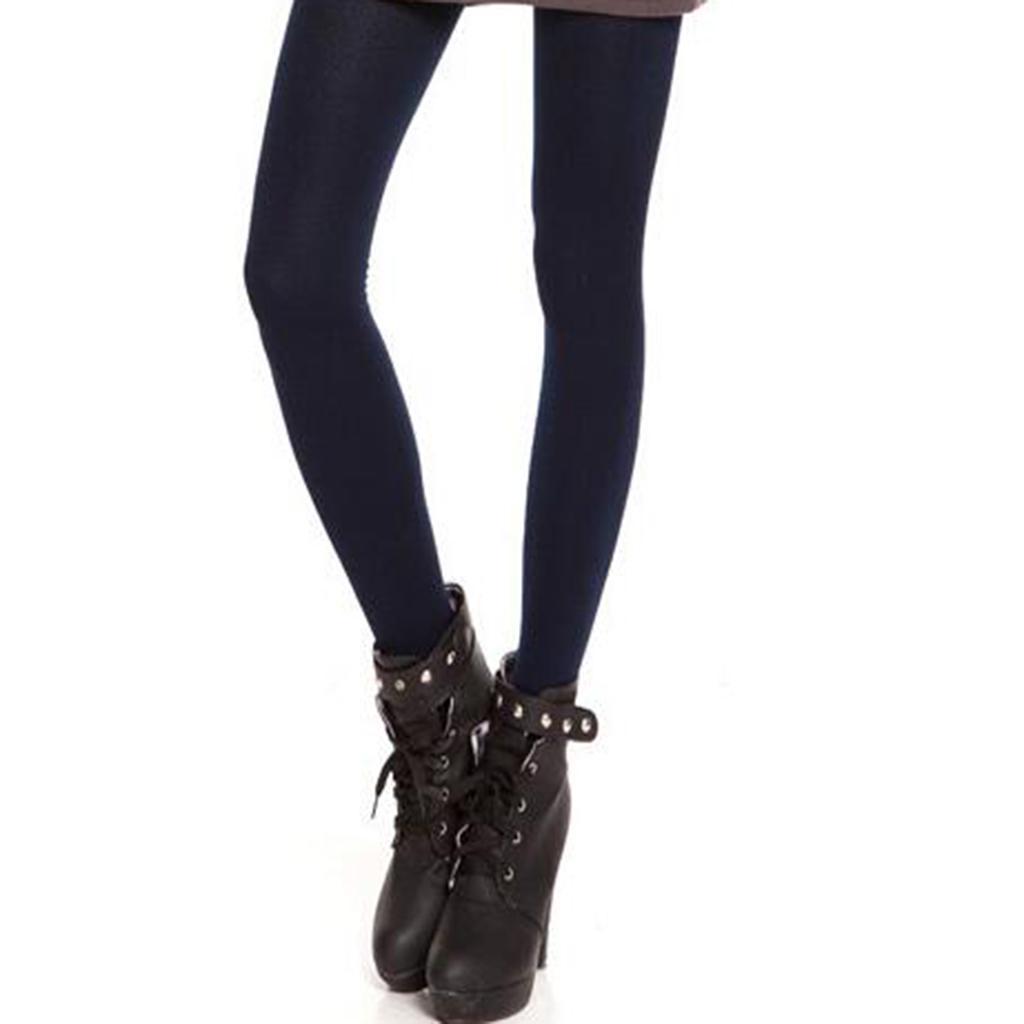 2 Pairs Ladies Fleece Lined Leggings Thick Winter Warm Tights Footless