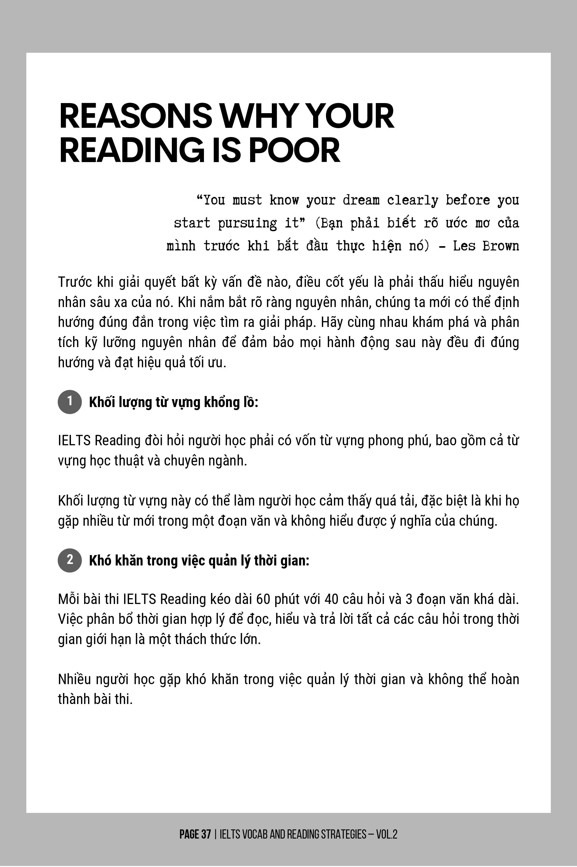 Sách IELTS Từ Vựng Và Kỹ Thuật Đọc Hiểu Tập 2 - Giải Đề Thi Thực Chiến Dành Cho Band 4.0 Đến Band 8.0- Smart English