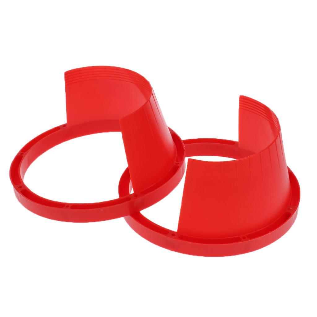 1 Pair Waterproof Car Audio 6.5'' Dia Speaker Spacers Extender Rings Red