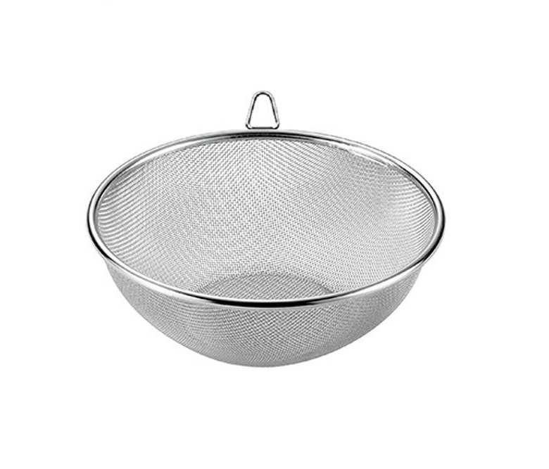 Rổ tròn miệng rộng inox Echo Metal φ18cm, dùng để chứa đựng, rửa thực phẩm như trái cây, rau củ, thịt cá. rất an toàn và tiện dụng - nội địa Nhật Bản