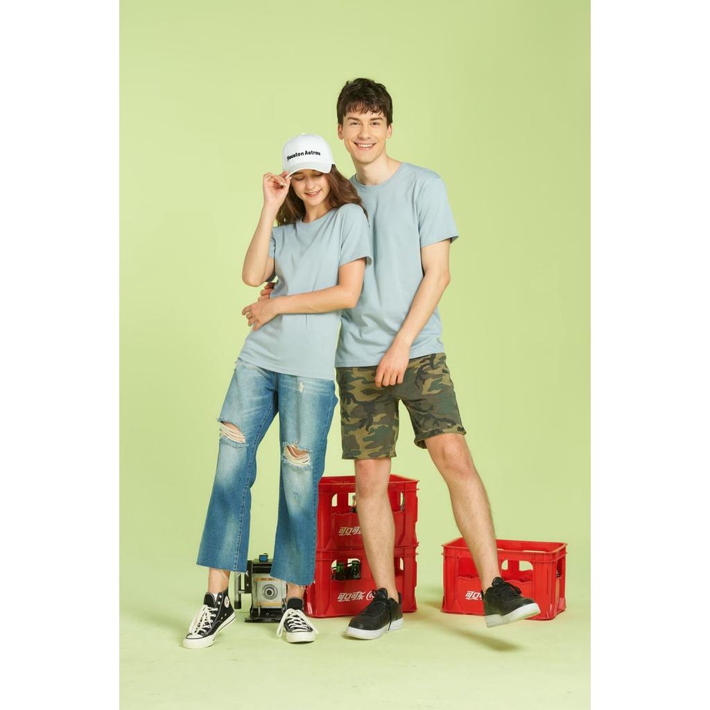 Áo thun trơn cotton 100% màu Haze Blue no1 phom ASIA Châu Á Trẻ Local Brand