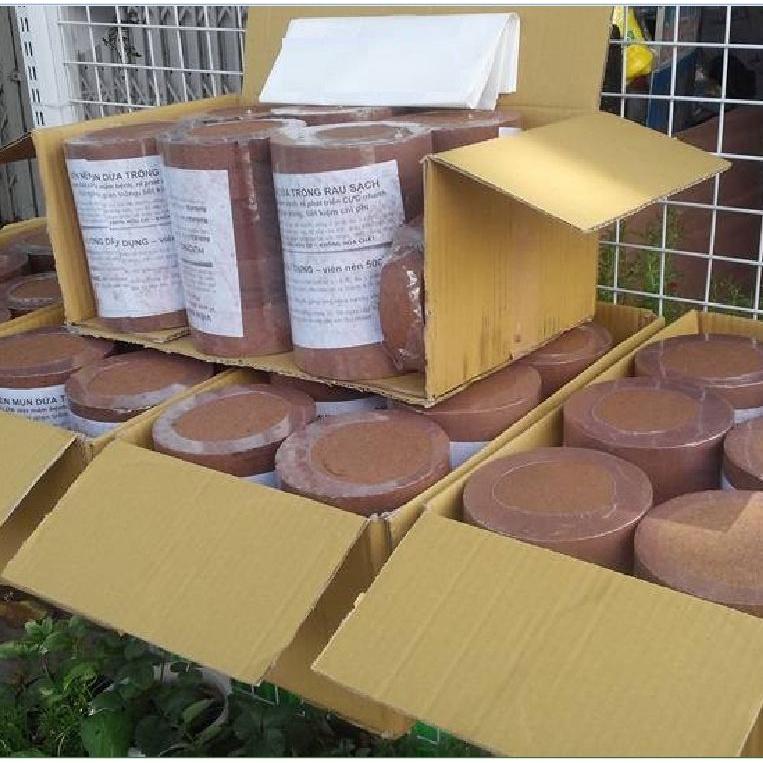 Viên nén mùn dừa trồng cây - Mùn dừa viên nén - 1 viên 500gram