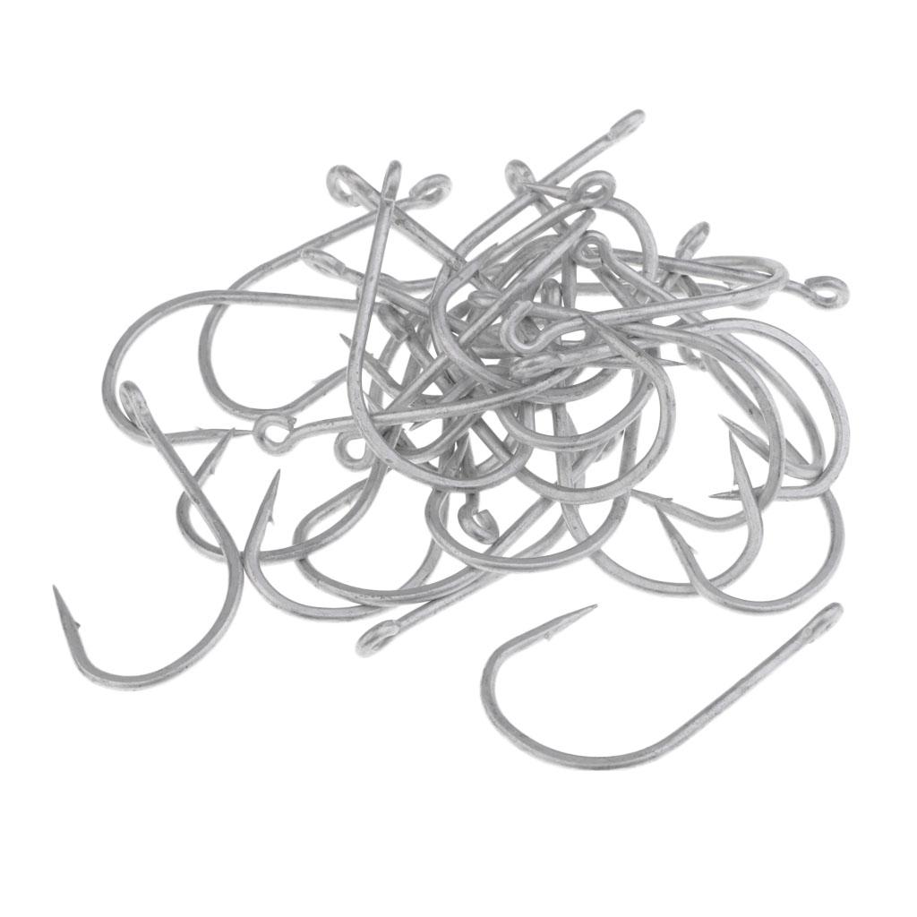 30pc Saltwater Fishing Hooks Crab Hooks Big Game Carbon Steel Sharp Hook