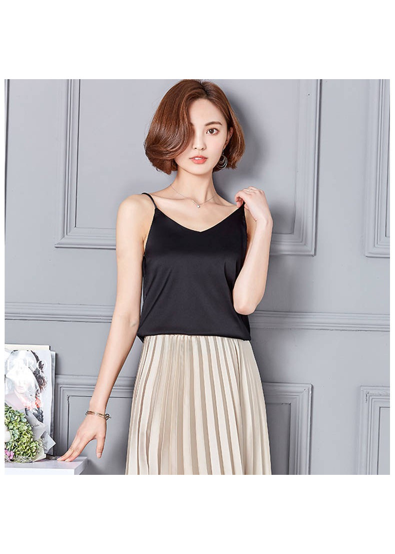 Áo Hai Dây kiểu Cổ Chữ V Chất Lụa Satin Cao Cấp Thời Trang Dành Cho Nữ
