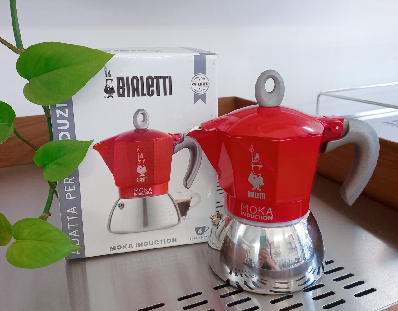 ẤM PHA CÀ PHÊ BIALETTI MOKA INDUCTION - 4 CUP. HÀNG CHÍNH HÃNG