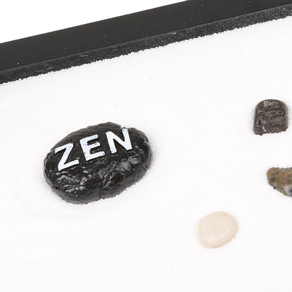 Egyp Cat Zen Garden Buddha Sand Rocks Rake Landscape Ornament - Feng Shui #2