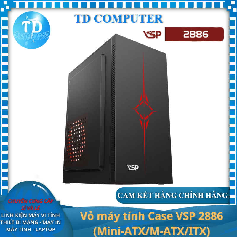 Vỏ máy tính Case VSP 2886 - Hàng chính hãng Tech Vision phân phối