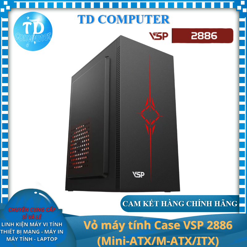 Vỏ máy tính Case VSP 2886 (Mini-ATX/M-ATX/ITX) - Hàng chính hãng Tech Vision phân phối