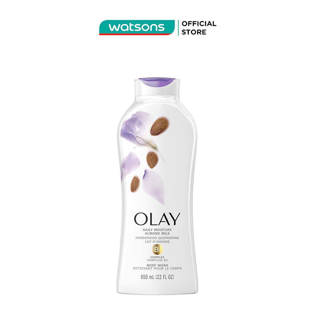 Sữa Tắm Olay Hydrating Clean Almond Milk Dưỡng Ẩm Sữa Hạnh Nhân 650ml