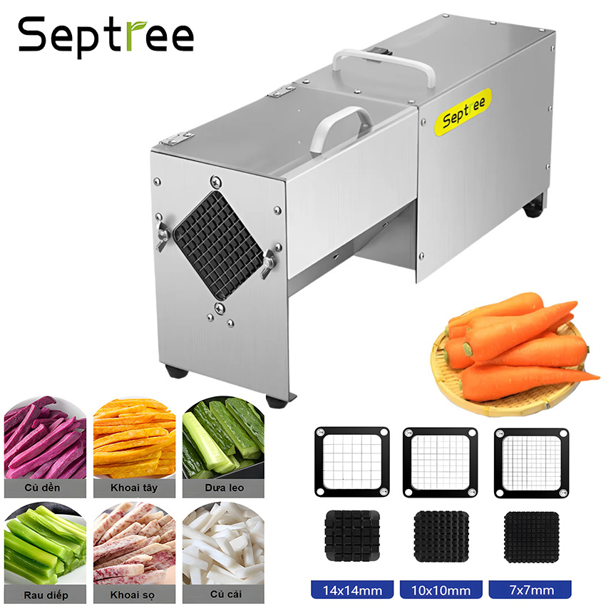 Máy cắt rau củ quả đa năng chuyên nghiệp, thương hiệu Mỹ Septree cao cấp SL-12 - Hàng Chính Hãng