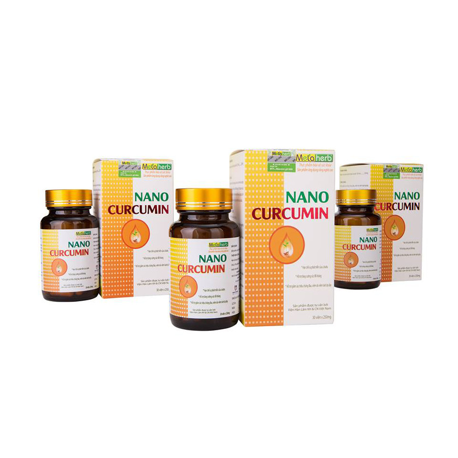 Combo 3 hộp Thực phẩm chức năng Nano Curcumin (30v/hộp)