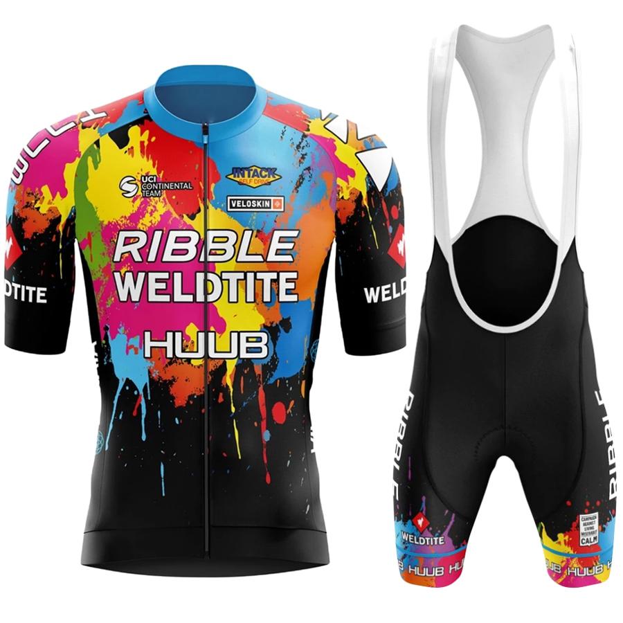 2022 Huub Cycling Jersey Bộ xe đạp đạp xe đạp xe đạp ngắn tay xe đạp xe đạp xe đạp áo đạp áo sơ mi cổ áo Color: 8 Size: XS
