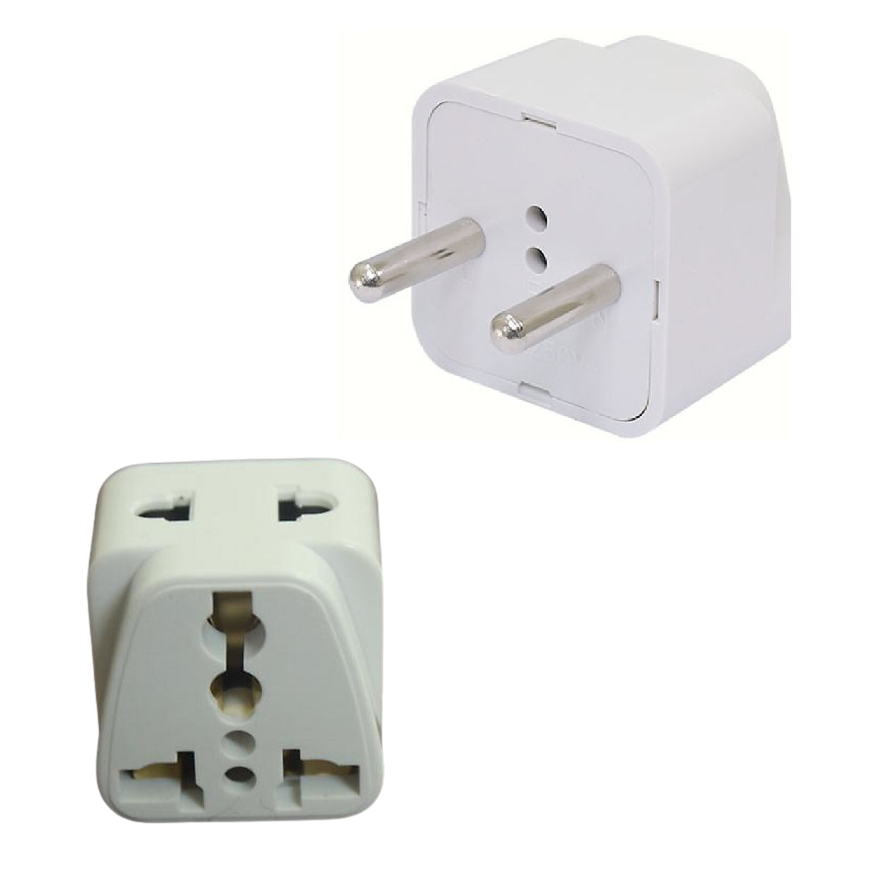 Ổ Cắm Điện 2 Chức Năng: Ổ Cắm Chuyển Đổi 3 Chấu Sang 2 Chấu Và Chia 2 Ra Ổ Cắm , An Toàn Tiện Dụng - Hàng Nhập Khẩu - Kingler 8610