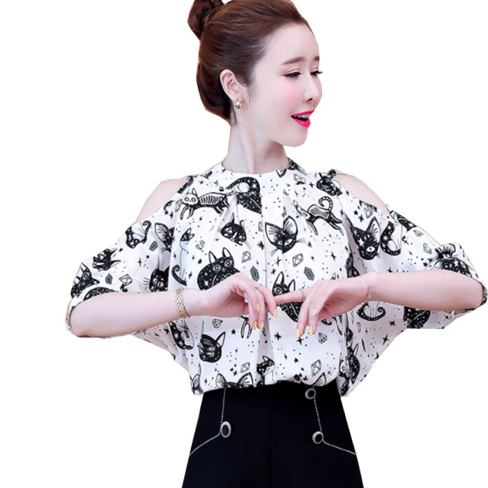 ÁO SƠ MI HỌA TIẾT CON MÈO  A557_1