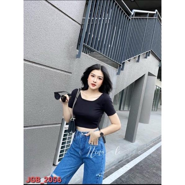 QUẦN JEAN BAGGY NỮ ỐNG RỘNG,LƯNG CAO