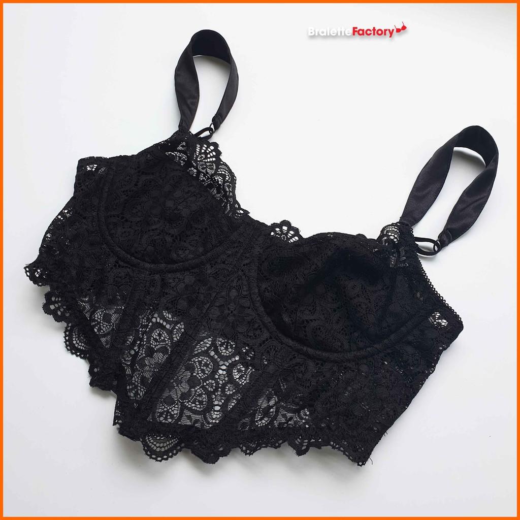 Bralette Croptop corset ren sexy hàng thiết kế N05