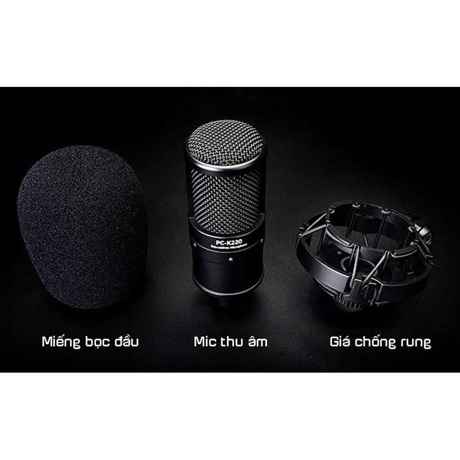 Mic Thu Âm Takstar PC K220 Hàng Loại 1 . Micro PC K220 Thiết Kế Cực Đẹp , Kiểu Dáng Bo Tròn , Chất Âm Cực Hay