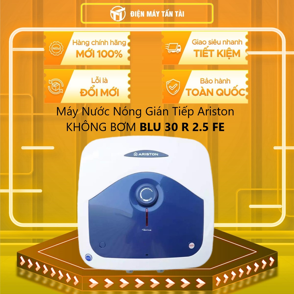 Máy Nước Nóng Ariston AN BLU 30 R - 2.5 - FE (2500W)