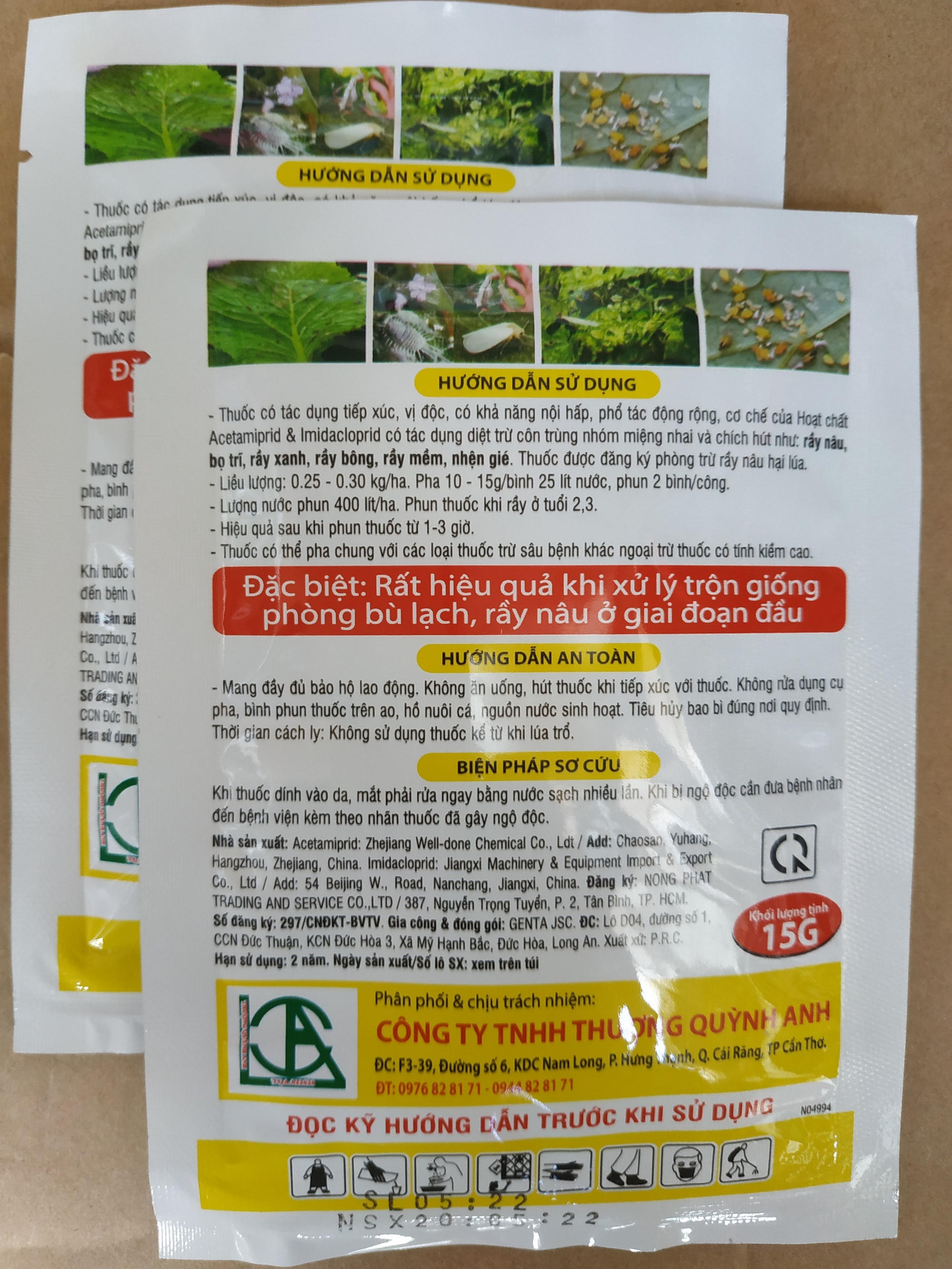 Combo 2 gói VUA BỌ TRĨ - trừ bọ trĩ, rầy nâu, rầy xanh, rầy bông, rầy mềm, nhện gié - gói 15 gram