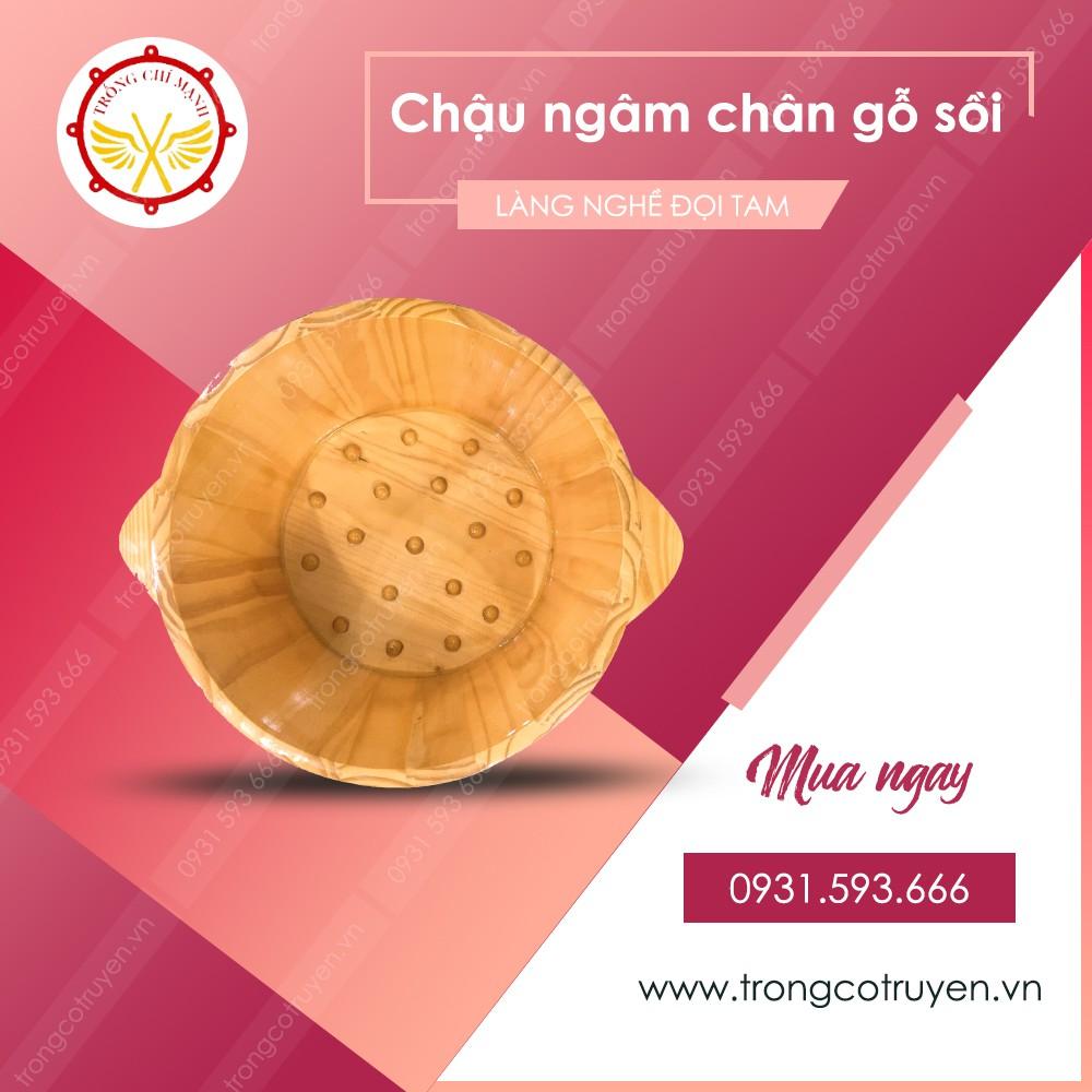 Chậu ngâm chân gỗ sồi CNC02