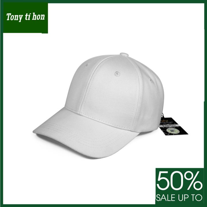 Tony tí hon - Mũ nón kết lưỡi trai Trơn đơn giản thời trang nam nữ cao cấp cá tính màu đen/ màu trắng
