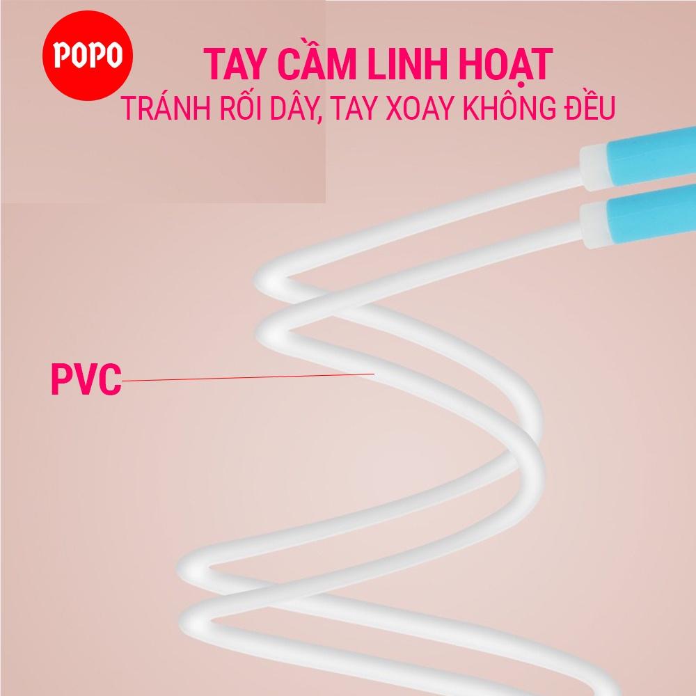 Dây nhảy tốc độ POPO dây nhảy dây tập gym 2 màu hỗ trợ giảm cân Chất liệu PVC cao cấp giành cho trẻ em và người lớn TS43