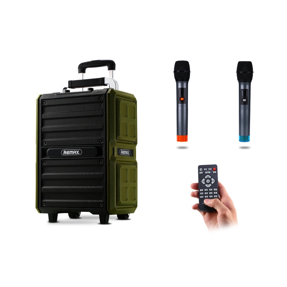 Loa kéo bluetooth Sothing Remax RB-X5, công suất 50W, dung lượng pin trâu, tặng kèm 2 mic không dây- Hàng chính hãng