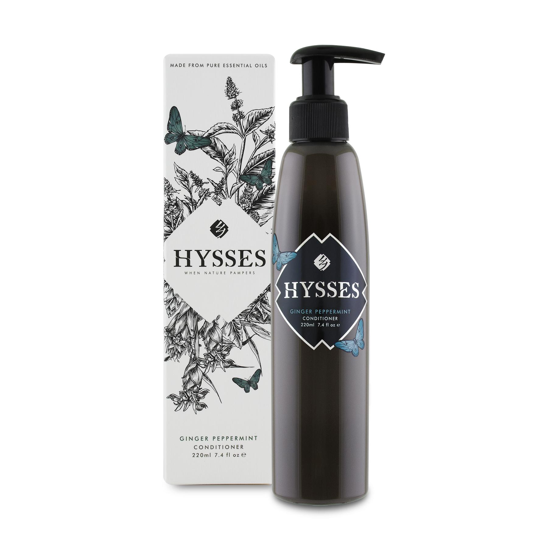 Dầu Xả Tinh Dầu Cao Cấp Hysses Dành Cho Tóc Khô, Gãy Ngọn, Da Đầu Bị Ngứa, Hỗ Trợ Tình Trạng Gàu Cho Da Dầu Với Gừng & Bạc Hà Hữu Cơ Tự Nhiên