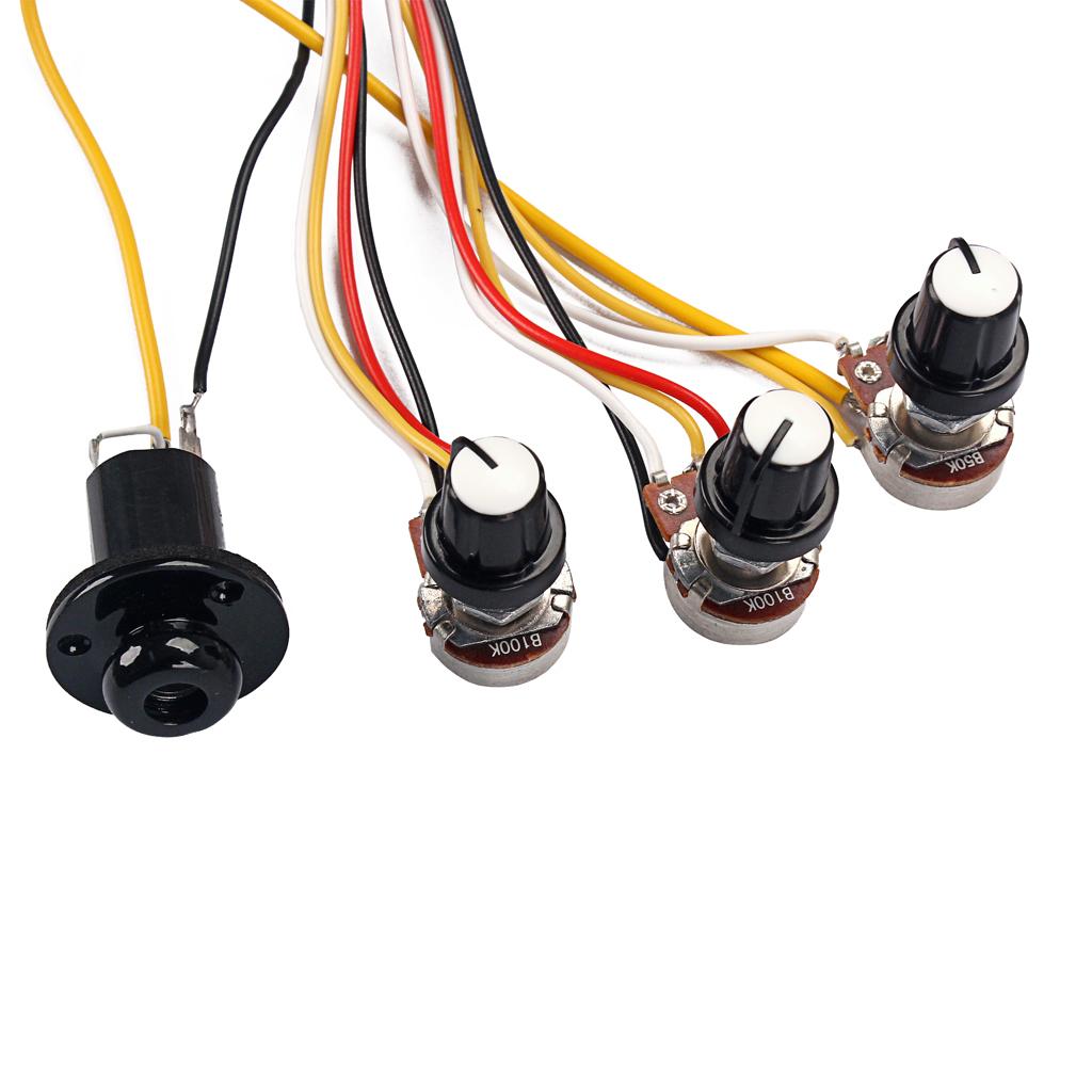 3-Band EQ Preamp Circuit Active Pickup Wiring Harness for Bass Guitar Uke