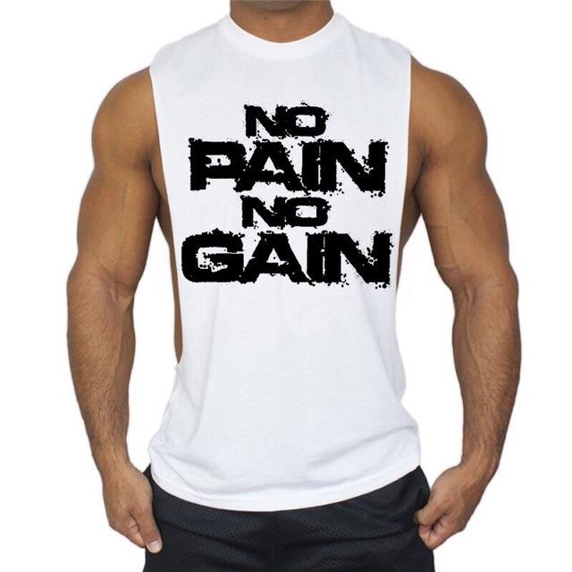 Áo thun ba lỗ tanktop no pain chuẩn gym
