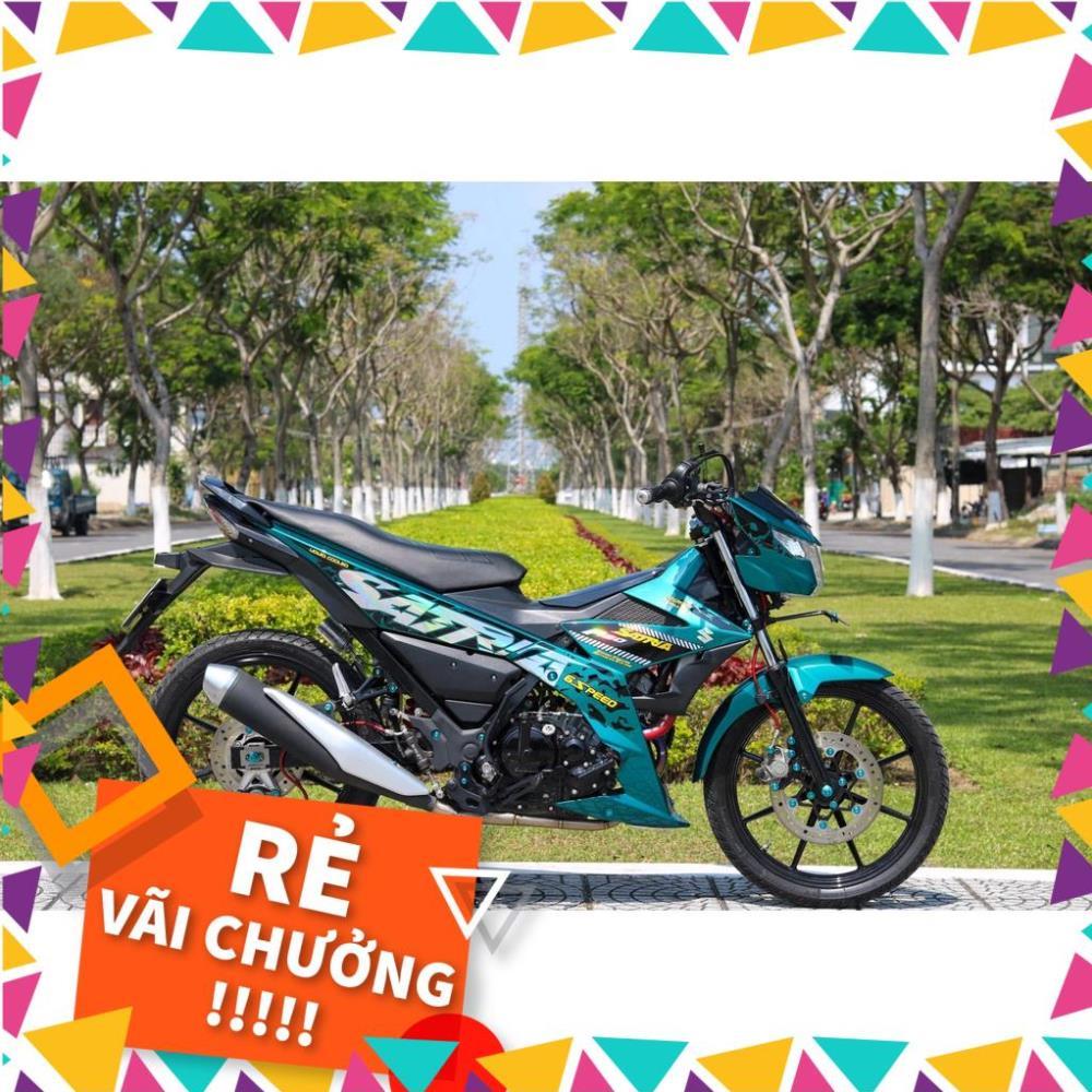 Tem Rời Raider FI Mẫu Đen Xanh Ngọc Chữ Satria
